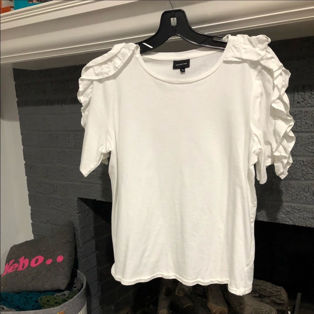 Who what wear white ruffle tee
